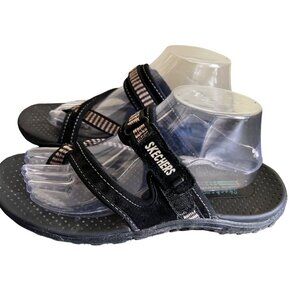 Skechers Sandals Sz 10  Black Reggae Strappy